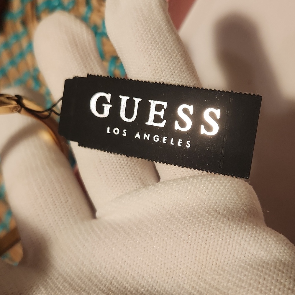 GUESS Gold Bracelet with Clear Stones Logo Accent - Picture 8 of 16